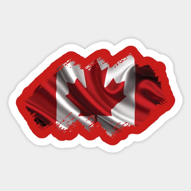 Canadian Flag Sticker by Teemperor